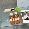 Designer string sandalen dames pantoffels platte hakken flip flop echt leer zomer strandsandalen indoor hoge kwaliteit slip-on klassieke string pantoffels schoenen maat 35-42