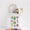 Sacos de compras Cogumelo Venenoso Shopper Bag Impressão O Fan Club Canvas Bonito Bolsa Tote Ombro