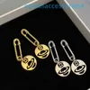 Designer Luxury Brand Jewelry Western Empress DowageRing Papper Clip Gold Silver Two Letters Pin Round Plack Color Orw Omensf