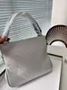 Designer BLONDIE Versatile Large Capacity Tote Bag Made of High Quality Genuine Leather Silver Texture Too Cool Multiple Backing Methods Multi use One Bag