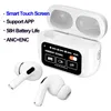 Fones de ouvido sem fio Bluetooth Smart LED Touch Screen ANC TWS Fones de ouvido com cancelamento de ruído 5.3 Suporte APP Bateria de longa duração Jogo HiFi Sem atraso Fones de ouvido