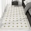 Tappeti Plaid in bianco e nero Comodino Divano Tavolo da tè Letto Frontale Sedia antiscivolo Tappetino