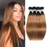 8A Braziliaans steil haar Ombre Donkerblond haarweefselbundels Kleur 1B30 34 bundels 1024 inch 100 Remy Human Hair Extensions2255198