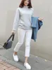 Jean court blanc jambe droite mode confortable doux y2k Streetwear Boyfriend Denim pantalon blanc Jeans pour femmes vêtements 2023 240315