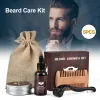 Shampoocondizionatore kit di crescita barba kit barbe potenziatore di crescita dei capelli set barba nutrimento della barba olio essenziale cure per la barba con rullo di crescita della barba