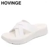 Slippare Summer Sandals Outdoor Lightweight Wedge Casual Women Elastic Band Platform Beach nyaste sommaren med Box SZ 36-45