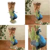 VASES LOVE NUNGO PEACOCK TAIL VASE TEABR TEABTOP DECORATIONリビングルームベッドルームドロップデリバリーホームガーデンDHXFL