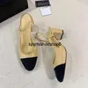 Sıradan Ayakkabı Kanalı Kadın Slingbacks Sandal Zincirleri Bale Daireler Ayakkabı Espadriles Balerinler Sandalet Bayanlar Parti Partisi Gelinlik Ayakkabıları Chunky High Topuklu Sarçılar