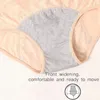 Calcinha feminina período menstrual cuecas conforto segurança roupa interior meados de cintura algodão respirável à prova de vazamento calças de cor sólida M-6XL