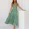 Work Dresses Ladies Boho Floral Printed Skirts Summer Sexy Bandeau Top And Casual Holiday Style Maxi Skirt Set For Women