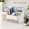 Storage Boxes 1 PCS Makeup Organizer Vanity With Pull Out Drawer Capacity Cosmetic Plastic Brush Holder