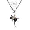 Pendant Necklaces Fashionable Crucifix Choker Heart Necklace Elegant Metal Pendants Clavicle Chain Women Neck Jewelry