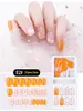 Nat006 24 peças coloridas reutilizáveis capa completa pontas de unhas falsas artificiais destacáveis pontas de extensão falsas com gel uv revestido2828619