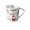 Tazze 2024 Caffè di Natale 500Ml Grande capacità Regalo creativo Tazza di tè al latte in ceramica Bere Decorazione della casa P12