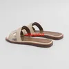 Sandali in pelle Oran Slifori da donna HB 2024 Nuova rete Slifori rossi Domanci Outwear Summer Fashion Slipisti in pelle vera Slip a fondo piatto