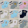 Luksusowe Toddler Jumpsuits Multi kolor Opcjonalny nowonarodzony rozmiar Bodysuit 73-110 Niemowlę Letnie T-shirt Zestaw krótkiego rękawy i krótkie krótkie krótkie