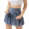 Spódnice Kobiety spódnica tennisowa golf skorts sznurka podwójna talia z podwójnym warstwą mini szybkie sucha trening fitness bieganie