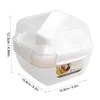 Geschirr-Lunchbox-Behälter, doppelschichtig, zwei Fächer, zur Aufbewahrung von Mahlzeiten, Zubereitung, transparent, für Salat, Küche