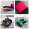 Slippers dames eenzijdige slippers visgraatstijl, zomerse regenboog sandalen met dikke zool, hoge hakken, internet bovenkleding casual strandkleding GAI flip-flop BIGSIZE36-41