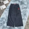 メンズデザイナージーンズjnco y2kストリートウェアファッションヒップホップボクシンググローブグラフィックプリントバギーブラックパンツメン女性