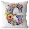 Pillow 40/45/50/60cm Floral Letter Pattern Decorative Pillowcase Square Case Home Office Covers