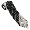 Laços preto e branco aranha 3d impressão gravata 8cm de largura poliéster gravata camisa acessórios decoração de festa