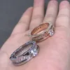 2024SS Ontwerpers Ring Luxe Ringen Voor Vrouwen Afneembare volledige Diamanten Parenring Twee draagstijlen Topniveau Cadeau Casual Mode Feest