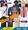 2024 MAILLOT PSGS MBAPPE 축구 유니폼 kang in ramos 축구 셔츠 23 24 Hakimi Asensio Hommes Enfants 네 번째 우가르트 Hernandez O.Dembele PSGS Third Men Kids 키트 S-4XL