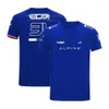 Men's T-Shirts Camisa de manga corta del equipo Alpine F1 camisa oficial azul ropa de alta calidad Rennrad Trikot Herren 2024