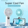 Elektriska fläktar 2024 Ny bärbar luftkonditionering Mini Portable Fan Handheld Fan Mini Charging Fan med 5-växlad och LED Displayy240320