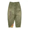 Calças masculinas Kapital Japão Estilo Doce Rosto Patch Destrói Lavagem de Água Tooling Cone Lazer Macacão Solto Militar Safari Ameikaji