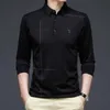 2024 camisa polo masculina negócios outono camiseta manga longa casual masculino ajuste fino coreano roupas botão camisas 240312