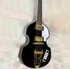 Hofner Viool Elektrische Gitaar Zwart 6-snarige elektrische gitaar Esdoorn Body Professioneel instrument