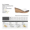 Kapdy 2020 Summer Nowe na średnim obcasie 6,5 cm przezroczyste cekinowe kobiety platforma podeszwa Sandały Sandały Wygodne buty plażowe 0VHM H240322