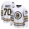 Boston''Bruins''men Women Youth David Pastrnak Brad Marchand Jeremy Swayman Linus Ullmark Charlie Coyle Breakaway 100th Anniversary Hockey Jersey White