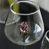 1 pièce créative 3D Rose verre Rose intégré rouge blanc verres à vin tasse verres à pied gobelets flûte à Champagne ménage beau cadeau 240320