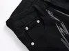 Black Mens Robin Jeans Ripper Denim Long Pants Skinny Fit Slim Men Stretch Jean المصمم المصمم Stripe Stripe Brourouser Top Size 29-38