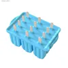 Ferramentas de sorvete 12 peças moldes de picolé de silicone moldes para fazer picolés de qualidade alimentar com sorvete - 50 palitos de picolé para cozinha L240319