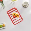 Tapetes de mesa para máquina de lavar louça, almofada de isolamento segura de silicone para assar rack pan antiderrapante tapete resistente ao calor