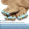 Förlängningar snoilite naturliga hårförlängningar mänskliga hårband i hårförlängningar 16 tum kroppsvåg osynliga dubbla sidor lim 2,5 g/st