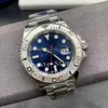 Zegarki męskie Mężczyzn Automatyczny Cal 3235 Straż 40 mm Clean Rhodium Grey Blue Dial 904L STAL STATLOMS Sport Platinum WAT187C