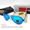 Classic flight goggles rb 3025 sunglasses cool 3447 rb sunglasses large metal frame green classic G-15 polarized UV400 glass lens high quality with original box