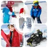 Eldivenler için Kayak Eldivenleri Antislip Yalıtımlı Kış Eldivenleri Yastıklı Snowboard için Sıcak Kış Dişli Kayak Dağlığı için Koşuyor