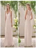 2019 Vneck Lace Top Aline Chiffon Bridesmaids Dresses Simple Spring Vestidos de Bridesmaid Party Honor of Maid forma1985228