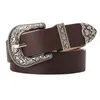 Cinture Cintura decorativa versatile Cintura in ecopelle stile vintage con design multiforo a lunghezza regolabile per jeans da donna