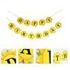 Party Decoration Happy Birthday Decorations Banner för Sunflower levererar Wreath Child Garland