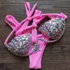 Swimwear Women 2023 Sexy Suspender Crystal MAINMENTS CRISTUIR FEMANS PUSSURS BIKINI RHINESTONE DIAMAND LUXEUR FEMMES DES FEMANS DES FEMANS