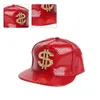 Ball Caps Girls Boys Dollar Badge Baseball Crocodiles Pattern PU Breathable Hat X4YC