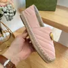 2024 New Arrival Women Espadrilles Top Quality Loafers Genuine Leather Flats Luxury Brand Designer Shoes Woman Casual Fashion Metal Buckle Dress Shoes