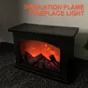 Decorative Figurines 1 Set Fake Fireplace Light Excellent Practical LED Battery Powered Night Decor For Bedroom